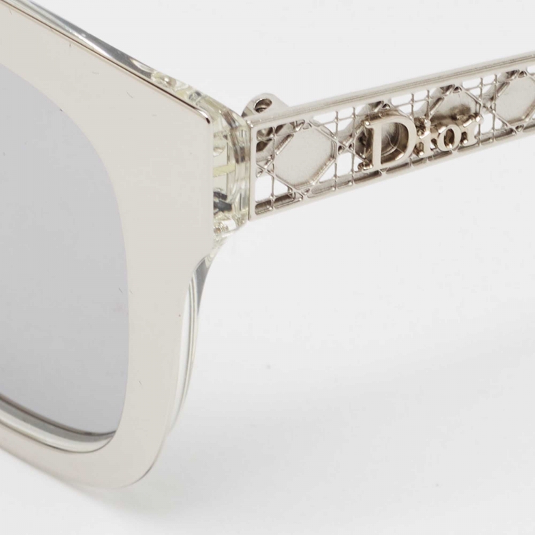 Pre Owned Dior Silver Mirrored Diorama Wayfarer Sunglasses
