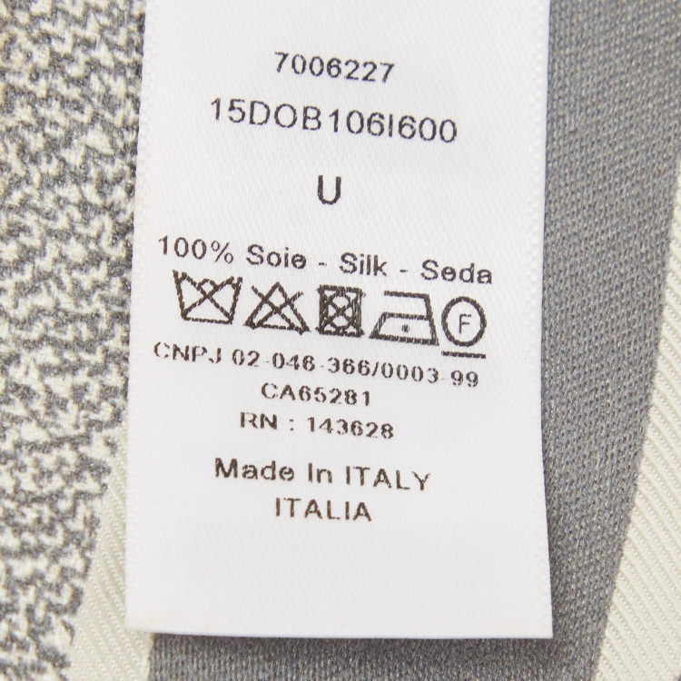 Pre Owned Dior Green Oblique Mitzah Silk Bandeau Scarf