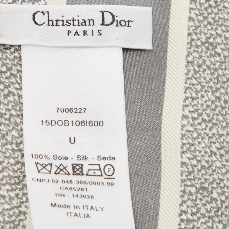 Pre Owned Dior Green Oblique Mitzah Silk Bandeau Scarf