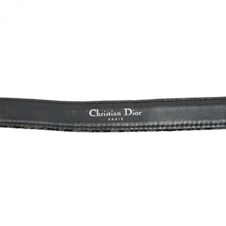 Pre Owned Dior Metallic Diorissimo CD Buckle Belt 75CM
