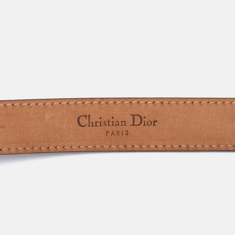 Pre Owned Dior Blue Python Waist Tiny Belt 85CM