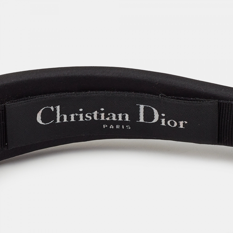 Pre Owned Dior Black Black Satin Songe Headband 