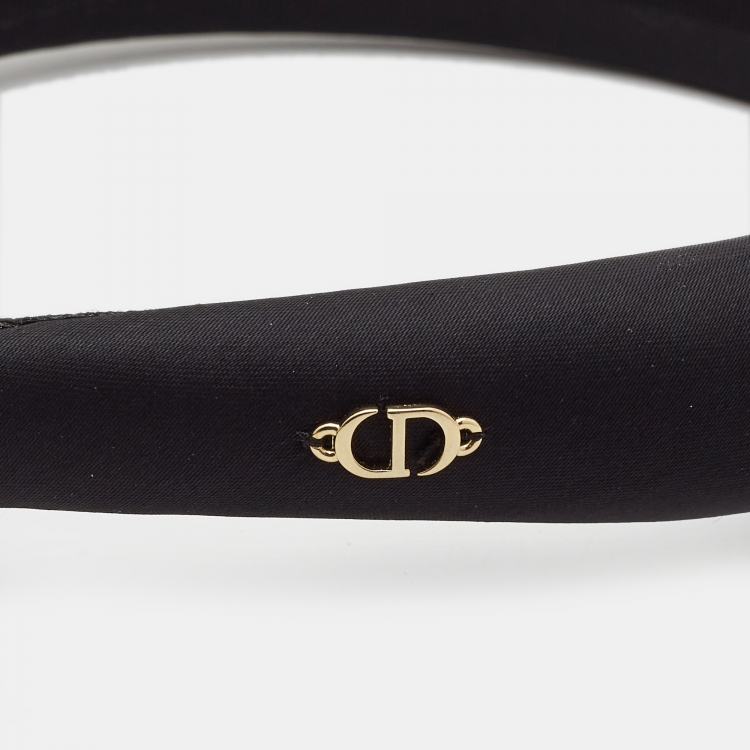 Pre Owned Dior Black Black Satin Songe Headband 