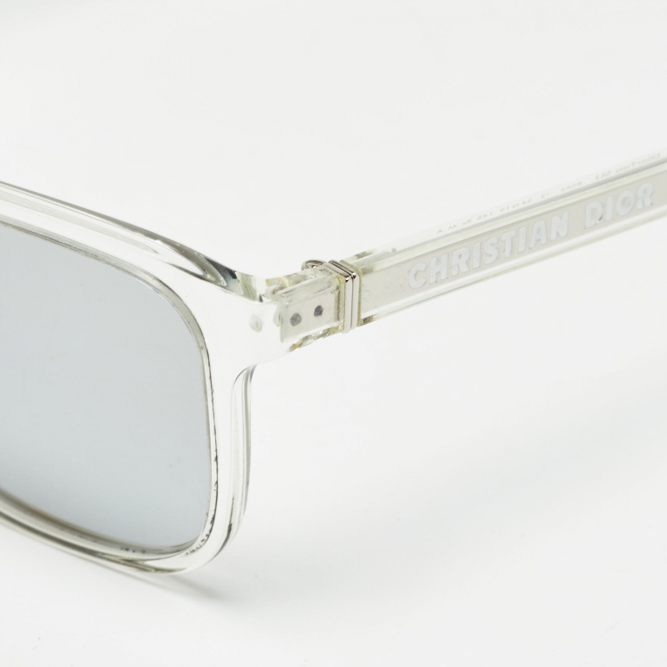 Pre Owned Dior Silver DiorTag SU Mirrored Rectangle Sunglasses