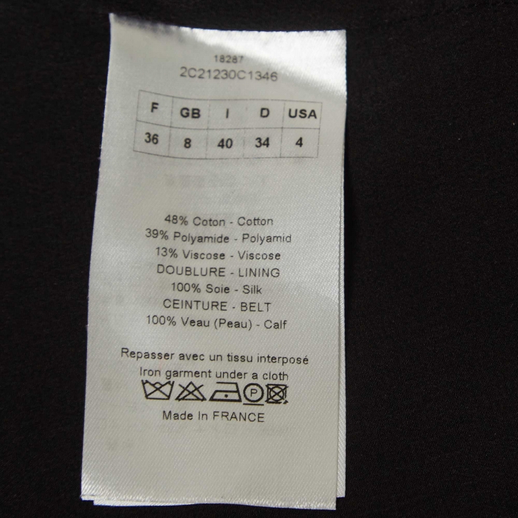 Pre Owned Christian Dior Black Textured Cotton Blend Bar Jacket S