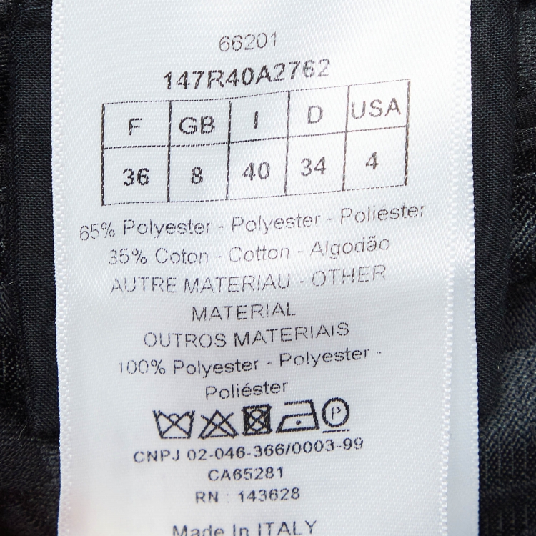 Pre Owned Dior Black Monogram Patterned Cotton Blend Hooded Mini Dress S