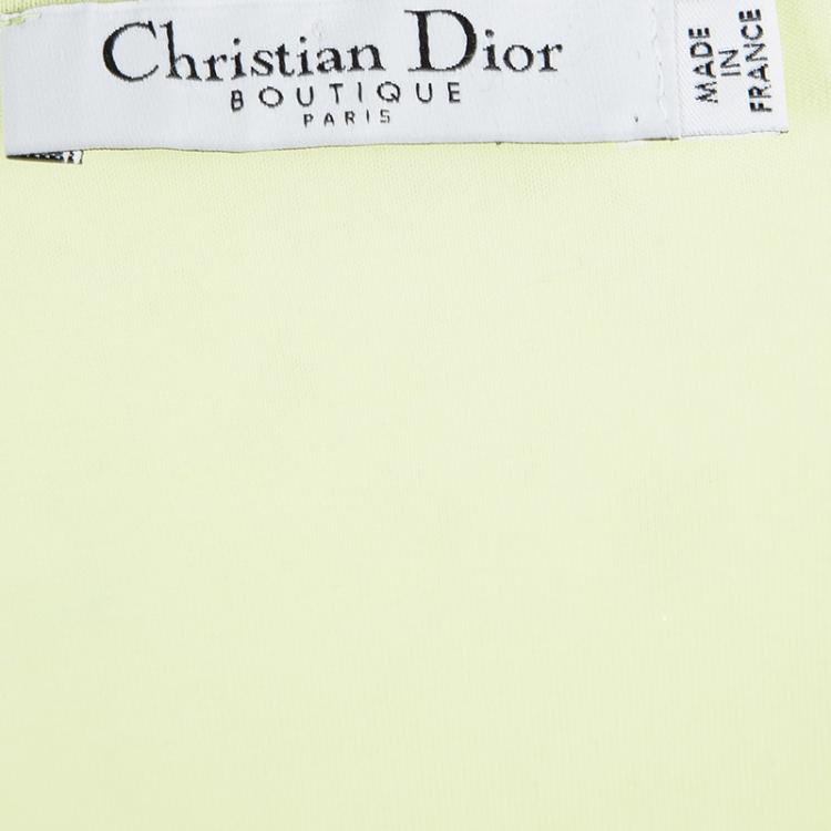 Pre Owned Dior Yellow Cotton Long Sleeve T-Shirt XL