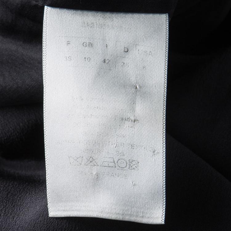 مملوكة مسبقًا Dior Black Sheer Panel Detail Sleeveless Dress S