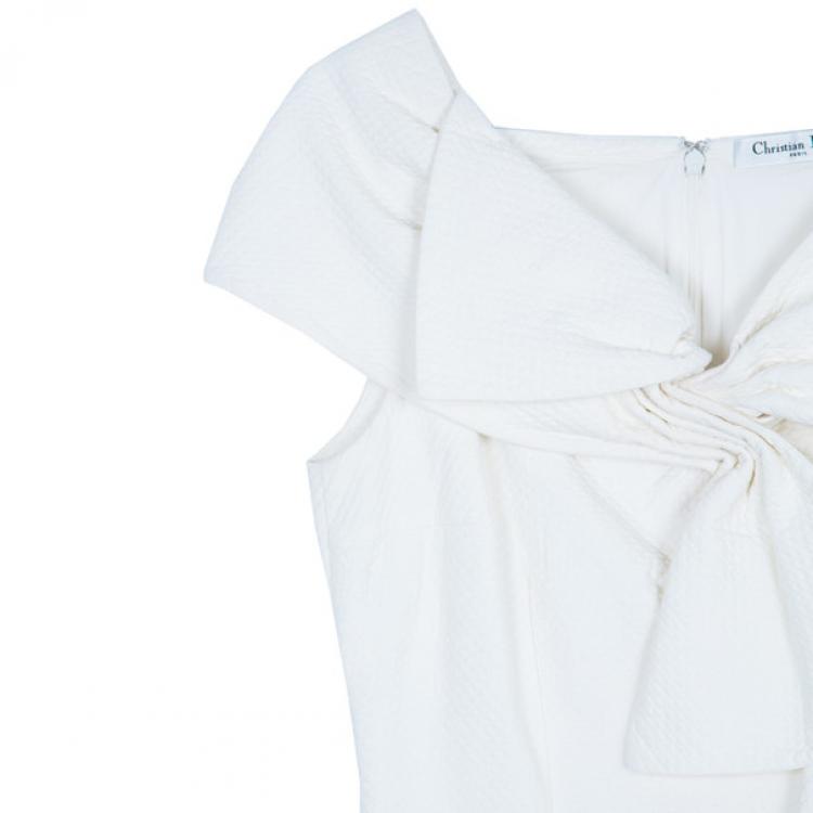 Pre Owned Dior White Off-Shoulder Dress M