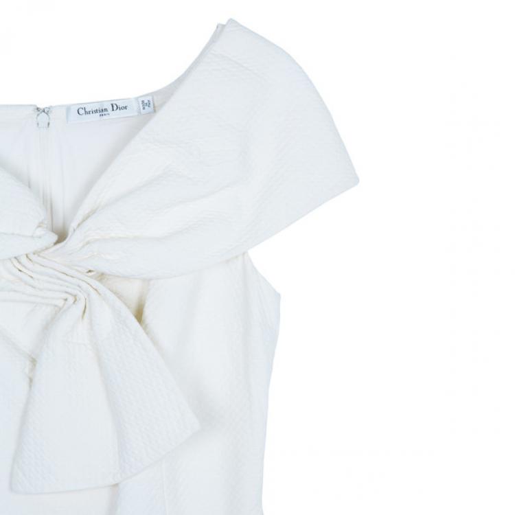 Pre Owned Dior White Off-Shoulder Dress M