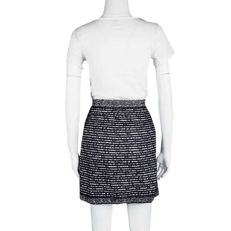 مملوكة مسبقًا Dior Tricolor Textured Mini Skirt M