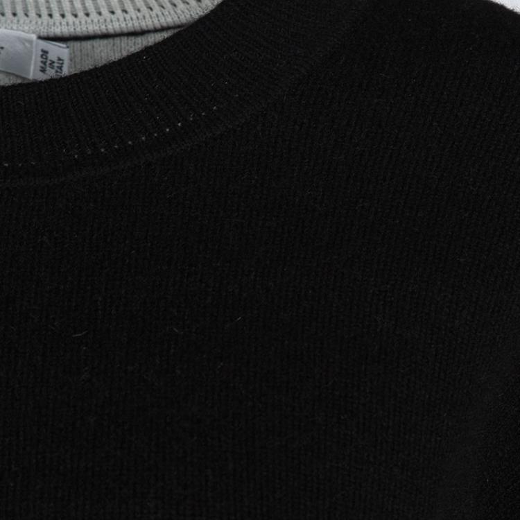 Pre Owned Dior Black Cashmere J'ADIOR 8 Sweater M