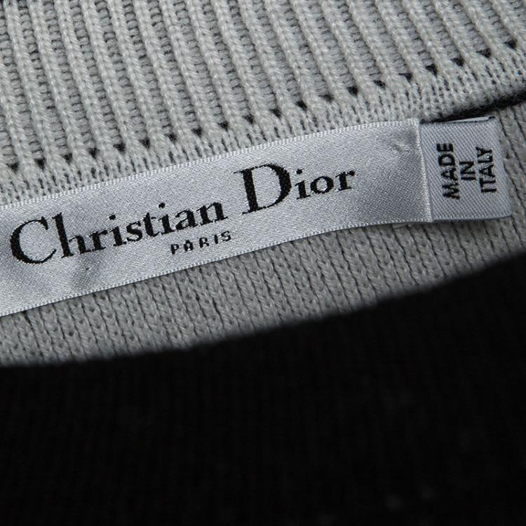 Pre Owned Dior Black Cashmere J'ADIOR 8 Sweater M