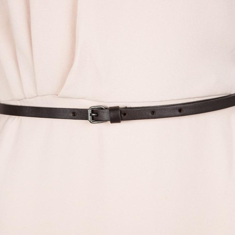 Pre Owned Dior Pale Pink Silk Belted Long Sleeve Dress S