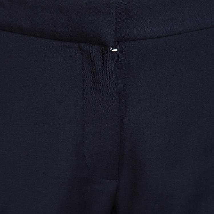 Pre Owned Dior Navy Blue Wool Tailored Trousers S