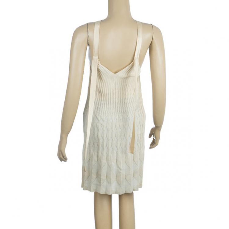 Pre Owned Dior Knit Strapless Dress M