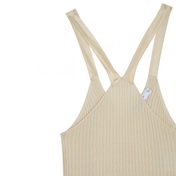 Pre Owned Dior Knit Strapless Dress M