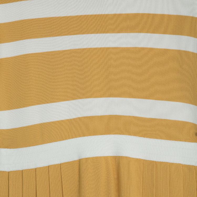 Pre Owned Dior Striped Pleated Top M