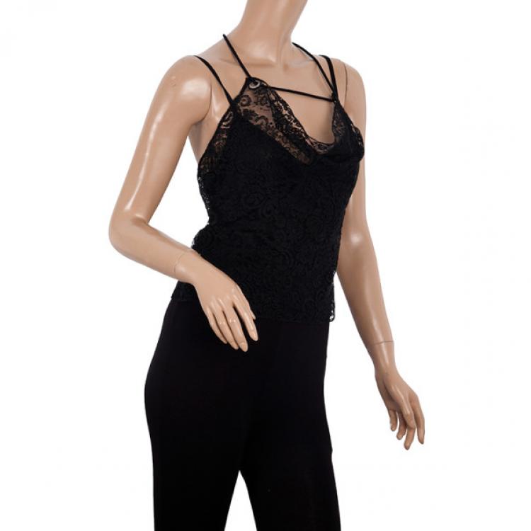 Pre Owned Dior 2 Piece Chantilly Lace Top S