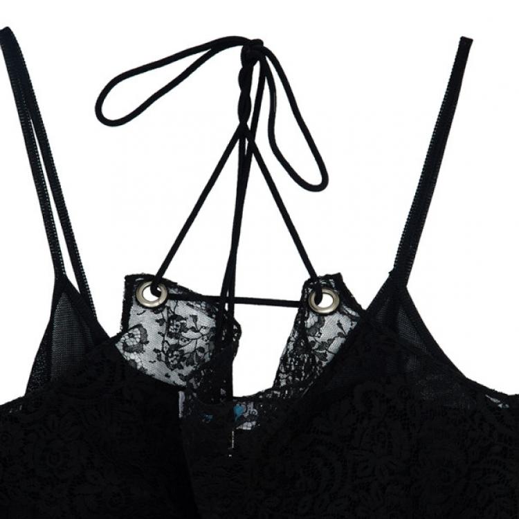 Pre Owned Dior 2 Piece Chantilly Lace Top S