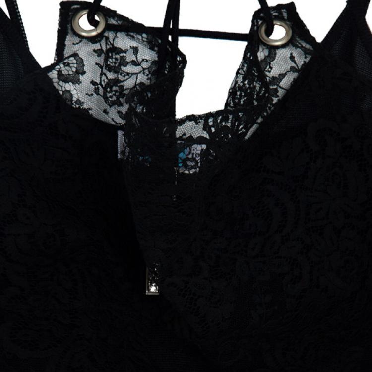 Pre Owned Dior 2 Piece Chantilly Lace Top S