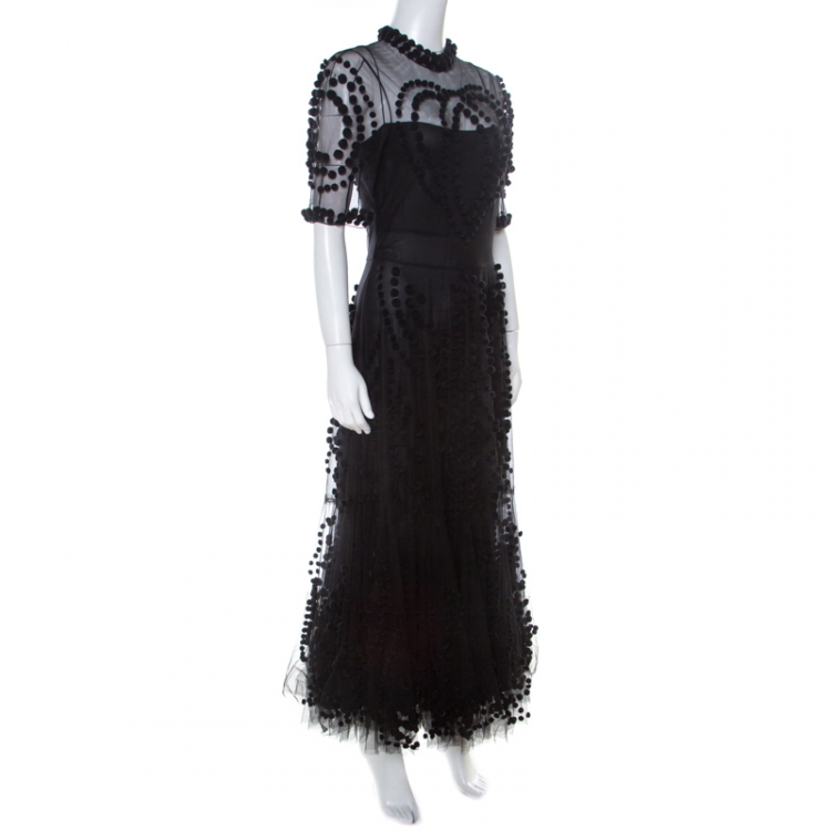 Lace midlength dress Dior Black size 36 FR in Lace  21054276