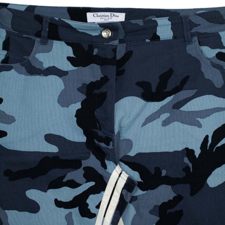 Pre Owned Christian Dior Camouflage Print Suit XL