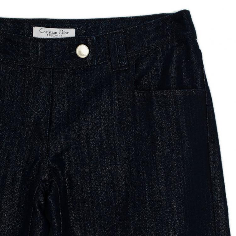 Pre Owned Christian Dior Denim Trouser Suit L