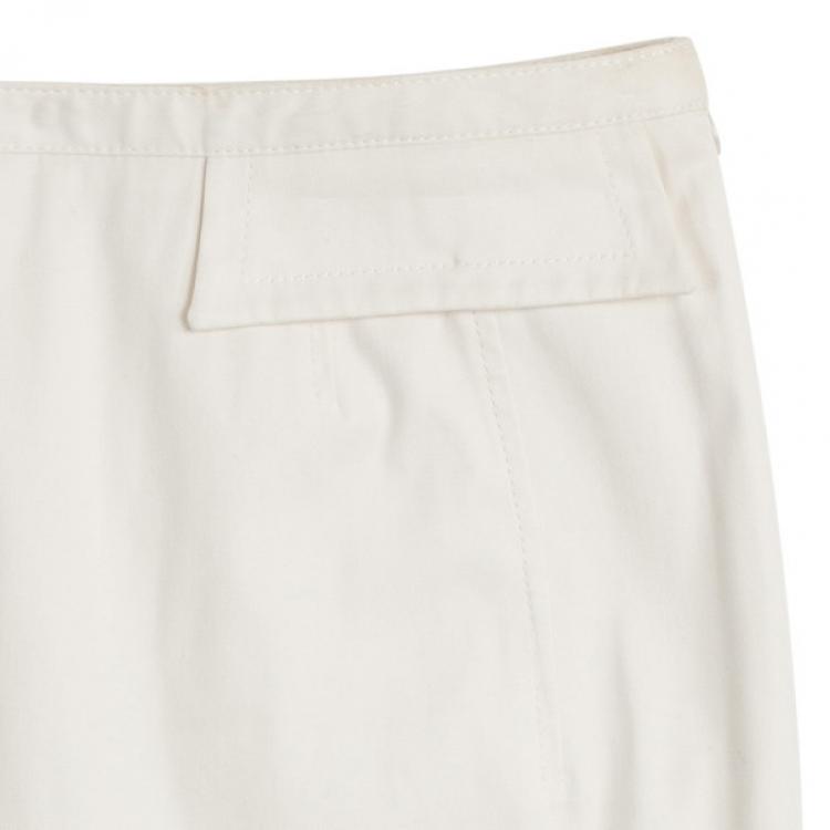 Pre Owned Dior Cream Sequin Embellished Skirt M