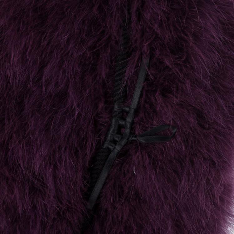 Pre Owned Christian Dior Purple Feather Stole