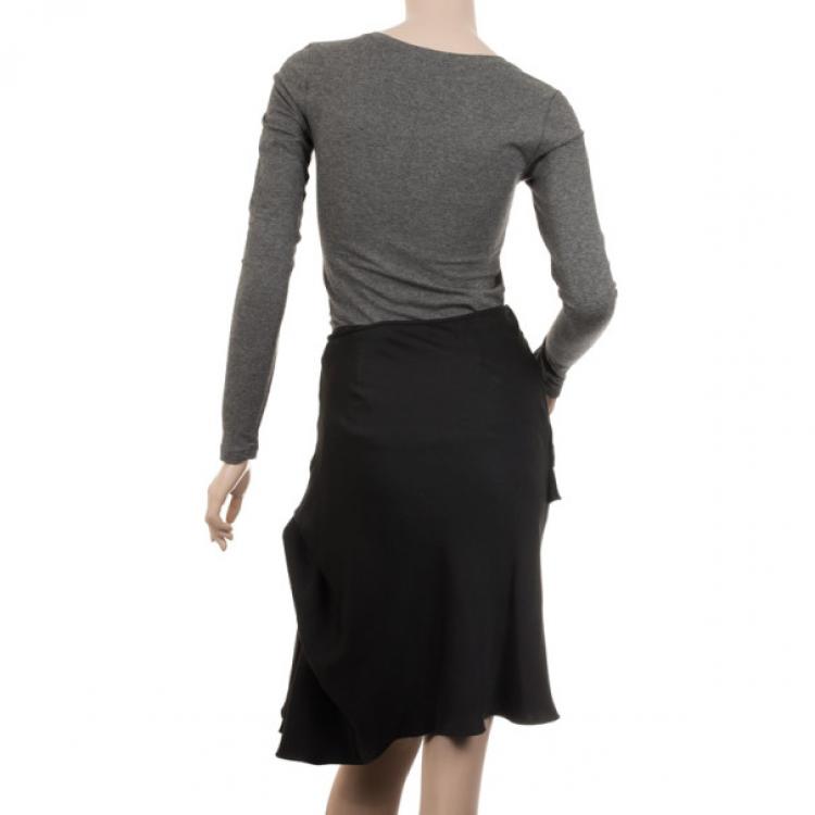 مملوكة مسبقًا Christian Dior Black Ruffled Skirt