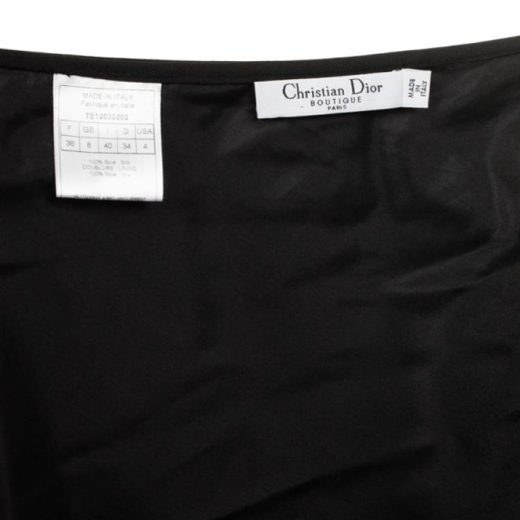 مملوكة مسبقًا Christian Dior Black Ruffled Skirt