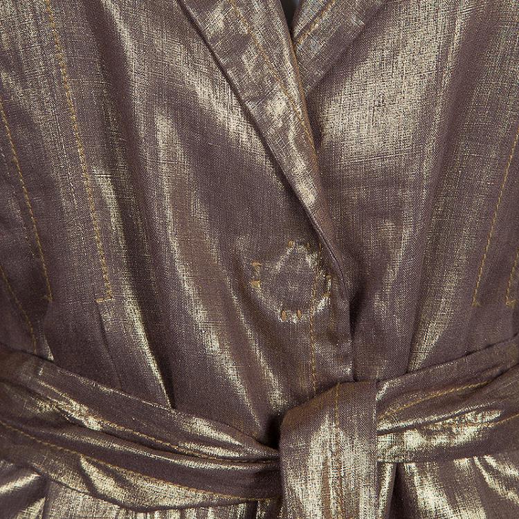 Pre Owned Dior Bronze Long Coat L