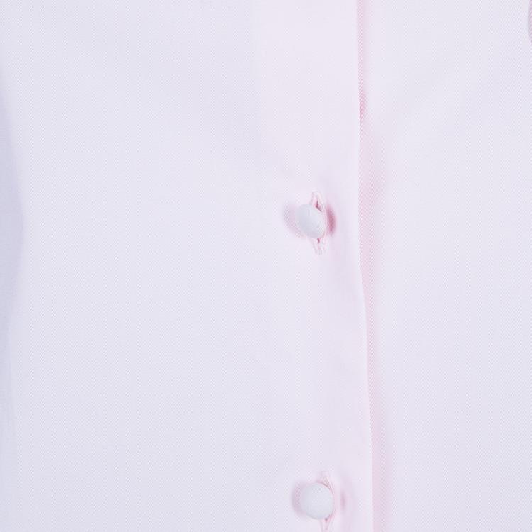 Pre Owned Dior Pink Shirt and Jaquard Skirt Matched Piping Detail Set S