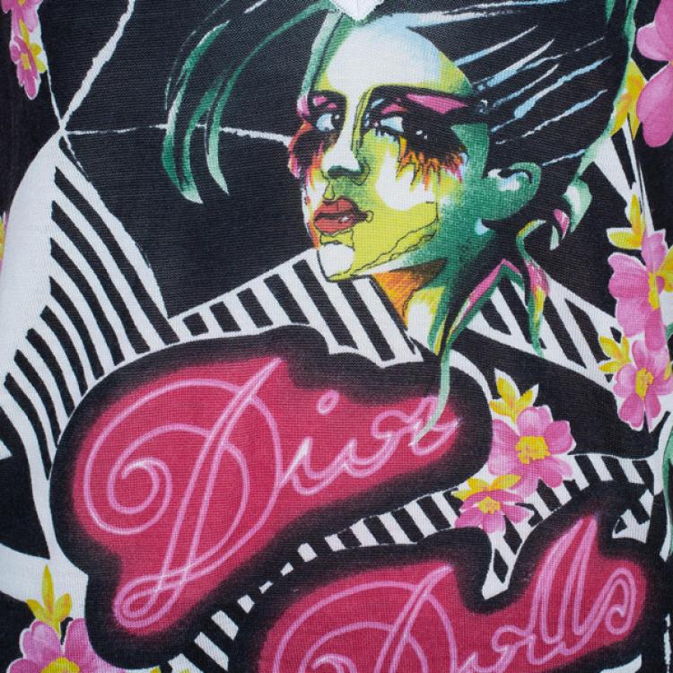 Pre Owned Dior Floral Knit Sweater M