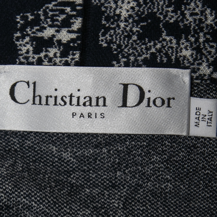 مملوكة مسبقًا Christian Dior Navy Blue Cashmere Toile De Jouy Kimono M