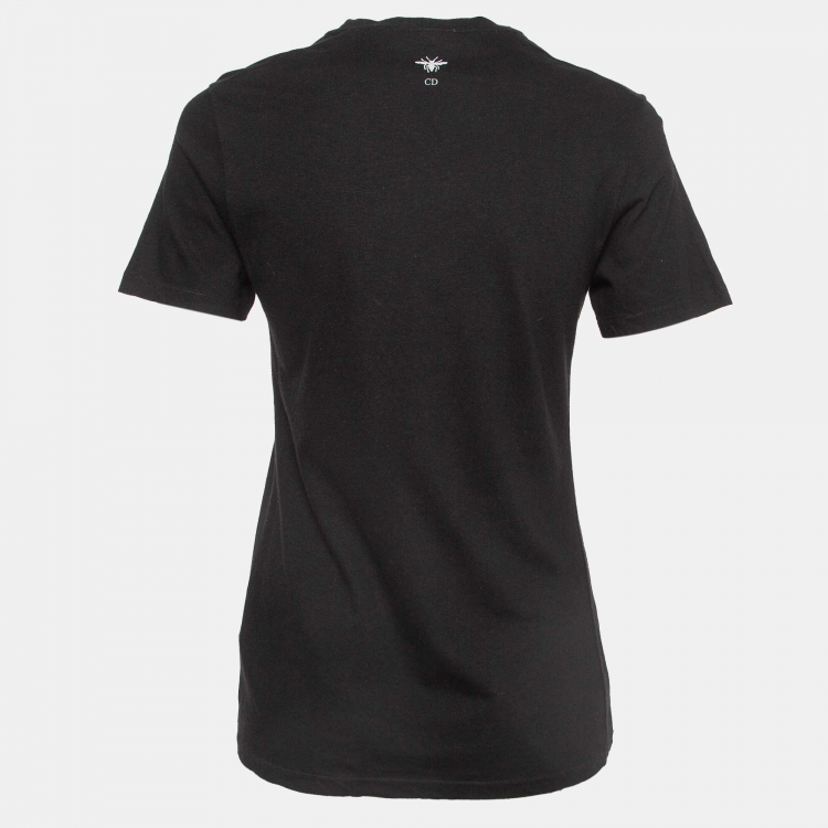 Dior J'Adior 8 Tシャツ ブラック M J'Adior 8 T-Shirt Black Cotton and Linen Jersey | DIOR