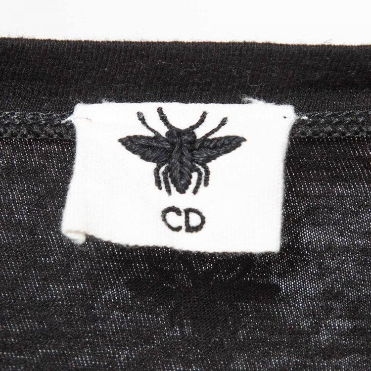 Pre Owned Dior Black J'Adior 8 Jersey T-Shirt XS