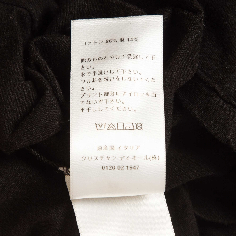 Pre Owned Dior Black J'Adior 8 Jersey T-Shirt XS