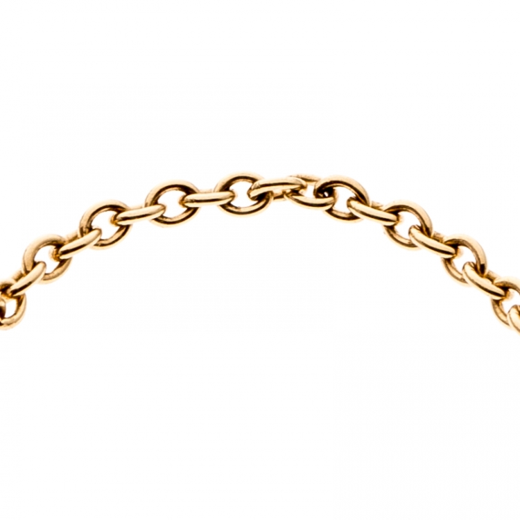 Pre Owned Dior Mimirose Diamond 18k Yellow Gold Ring Size 55