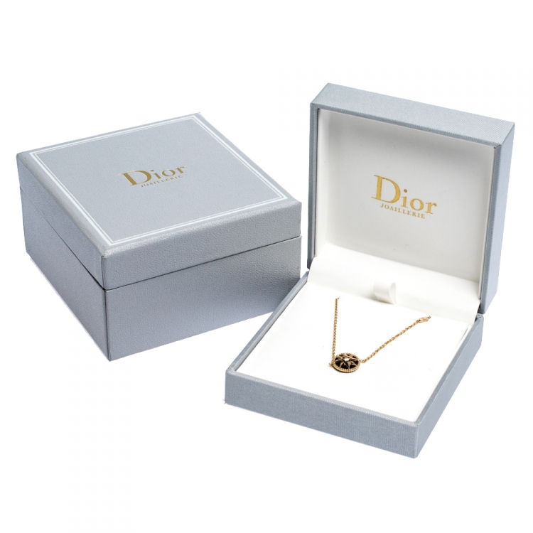 Pre Owned Dior Rose Des Vents Diamond Lapis Lazuli 18K Yellow Gold Bracelet