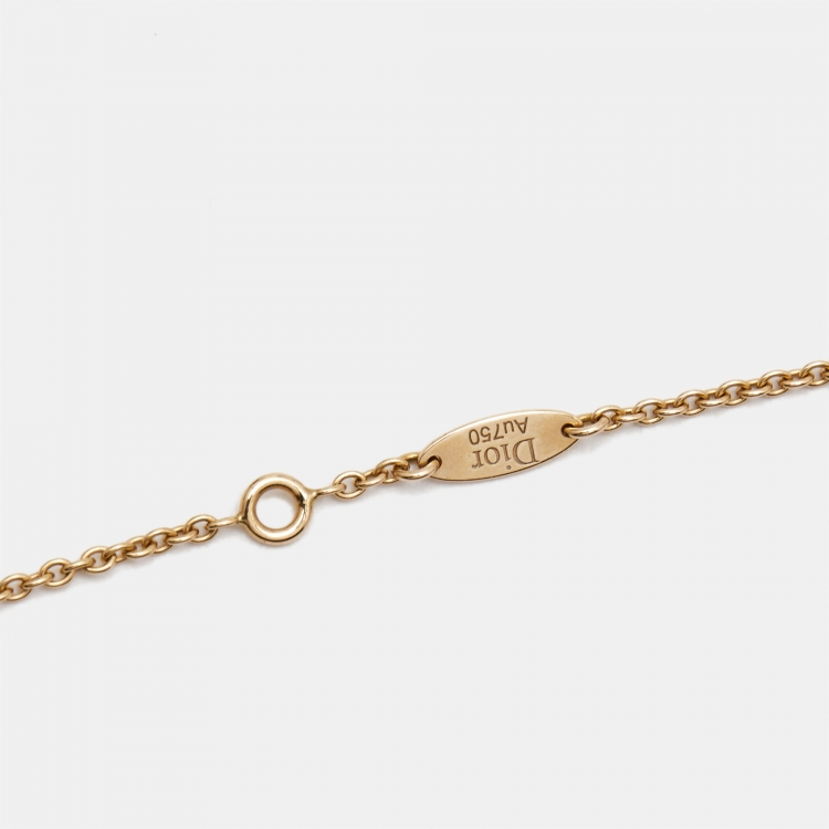مملوكة مسبقًا Dior Rose Des Vents Diamond Pink Opal 18K Rose Gold Necklace