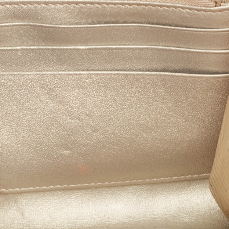 مملوكة مسبقًا Dior Gold Leather Diorama Wallet on Chain