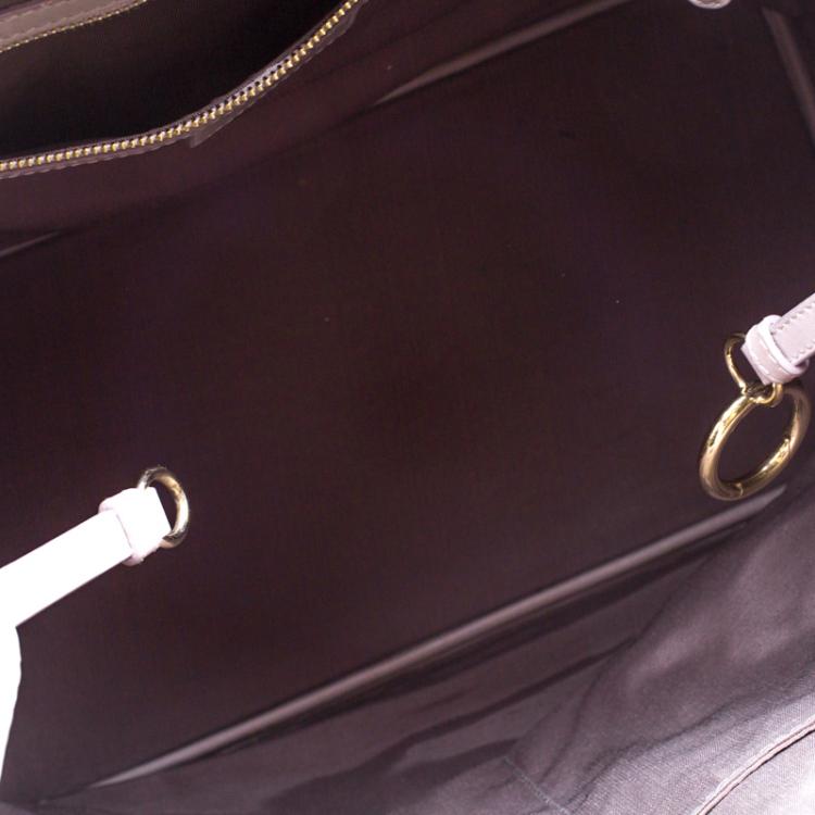 Pre Owned Dior Grey Coated Canvas Medium Panarea Shopper Tote