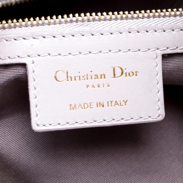 Pre Owned Dior Grey Coated Canvas Medium Panarea Shopper Tote