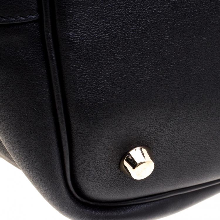 Pre Owned Dior Black Leather Paradise Bubble Drawstring Bucket Bag