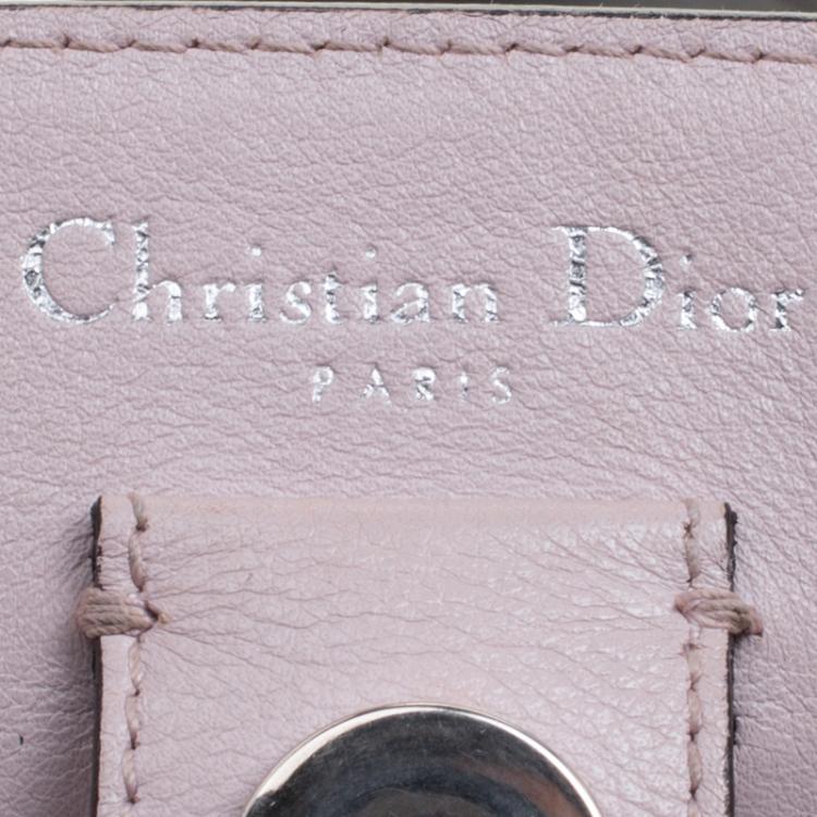 Pre Owned Dior Black Leather Medium Diorissimo Shopper Tote