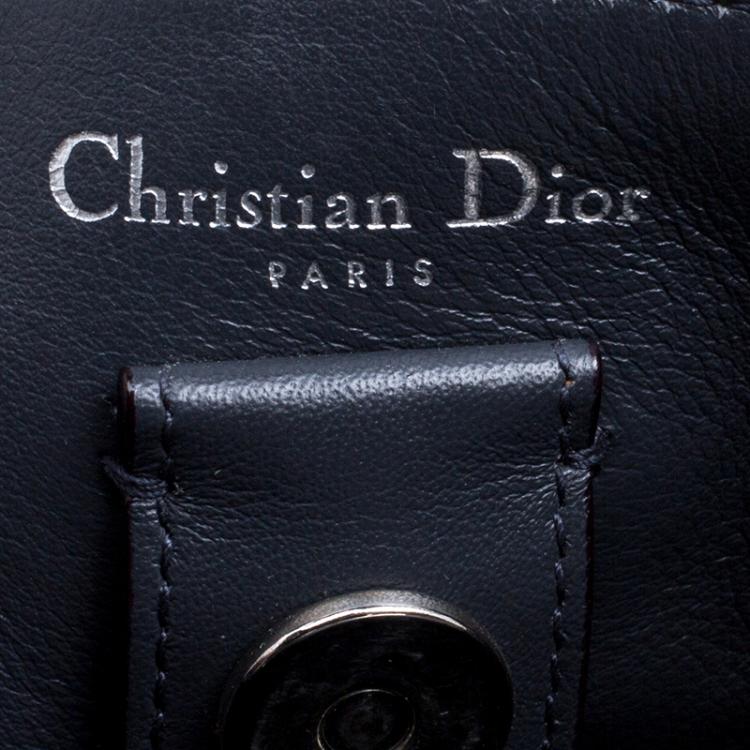 Pre Owned Dior Green Leather Medium Diorissimo Shopper Tote