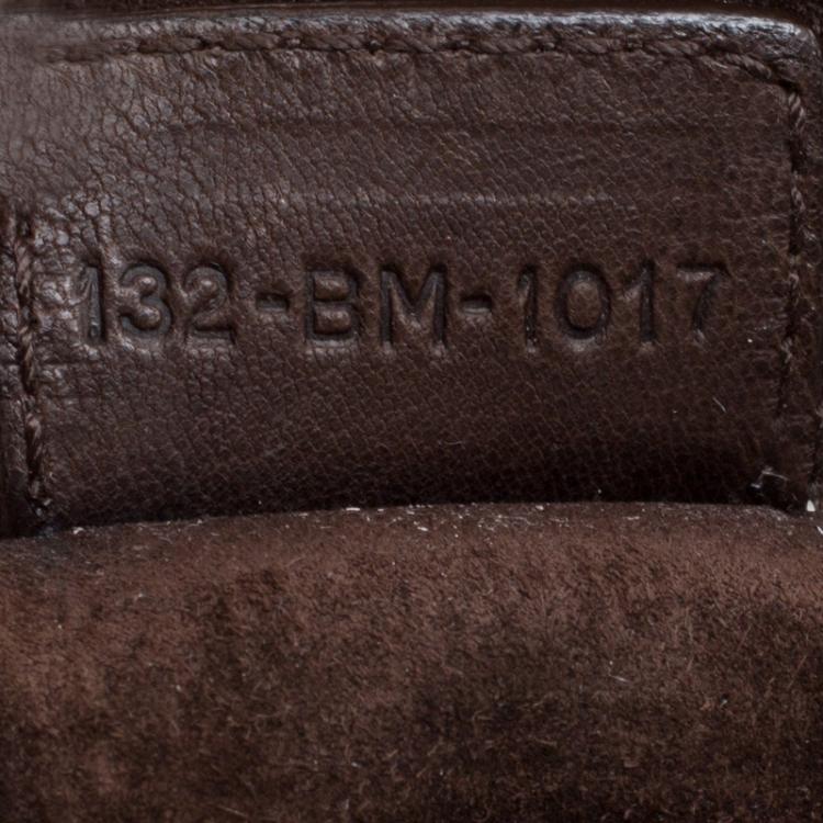 Pre Owned Dior Brown Cannage Soft Leather Large Hobo