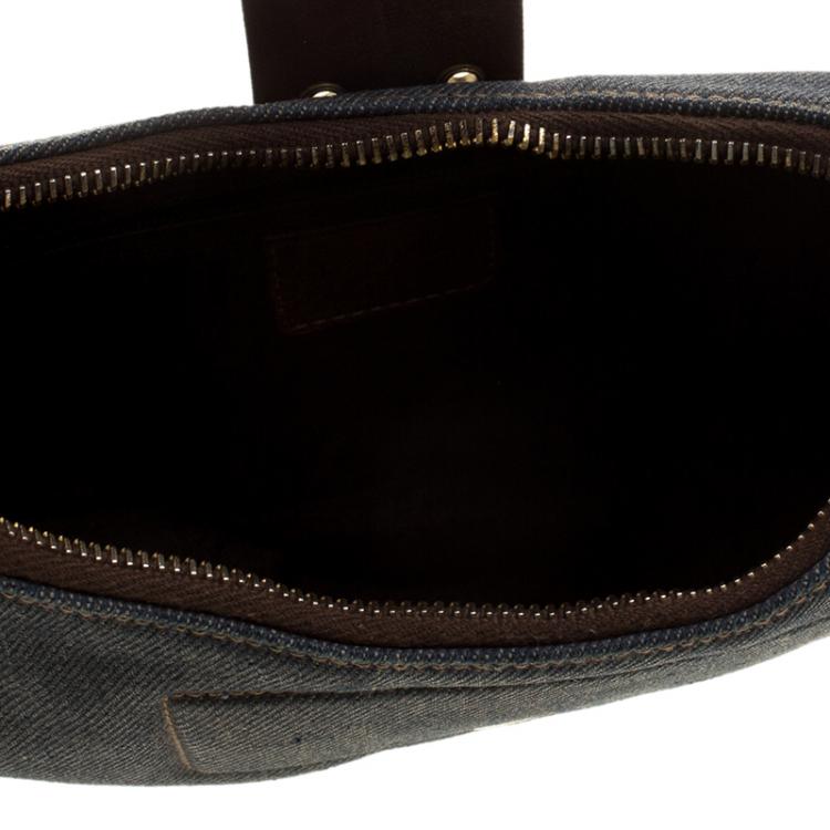 Pre Owned Dior Blue Denim Hobo